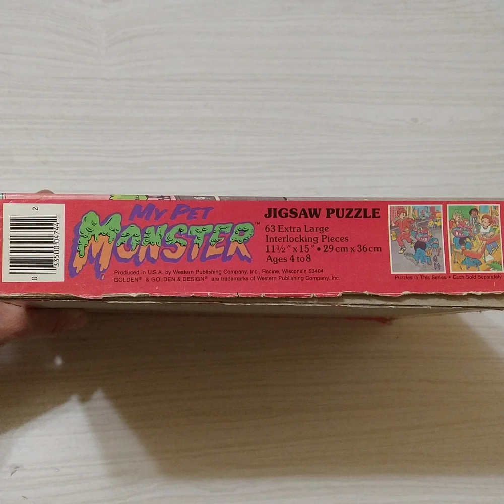 Vintage 1986 My Pet Monster 63 Piece Jigsaw Puzzle Set (Complete)